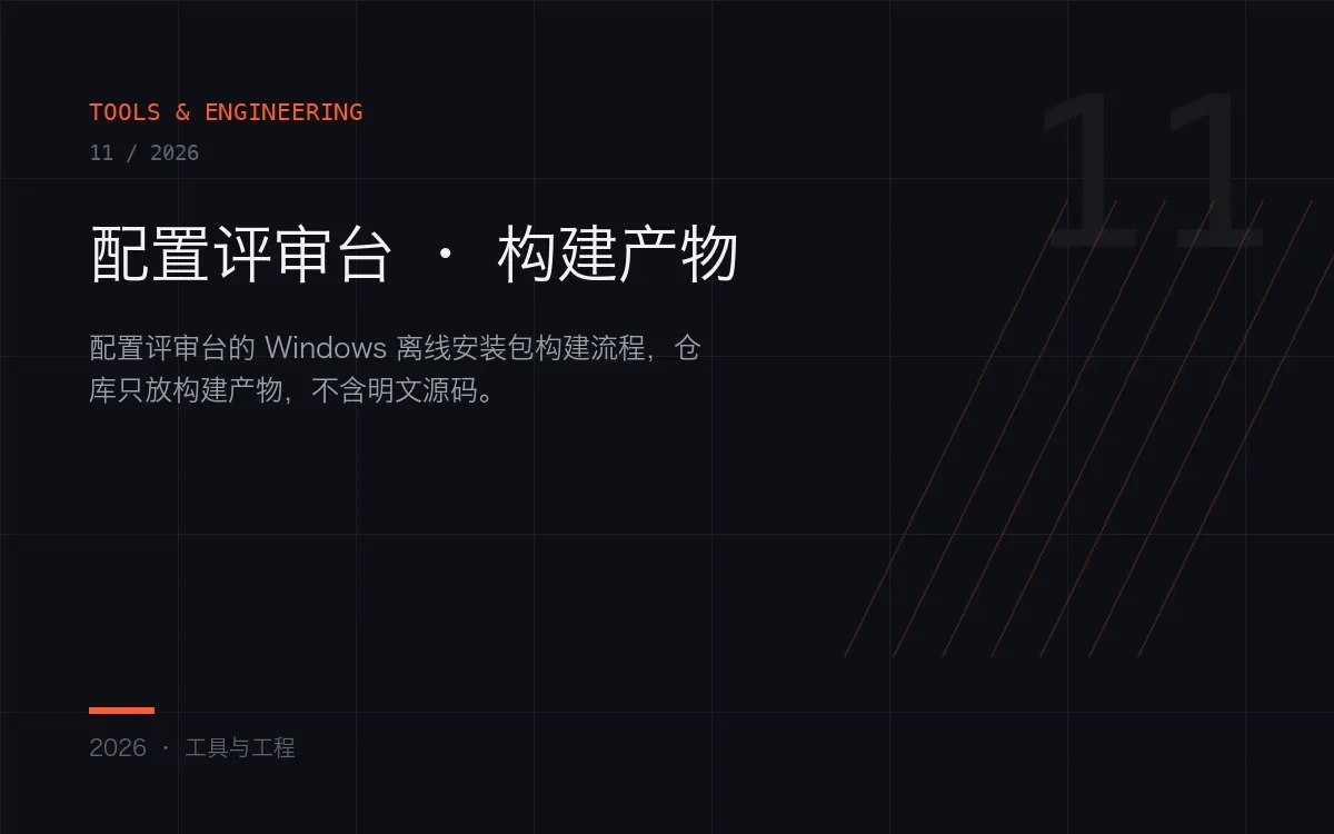 配置评审台的构建产物与版本记录