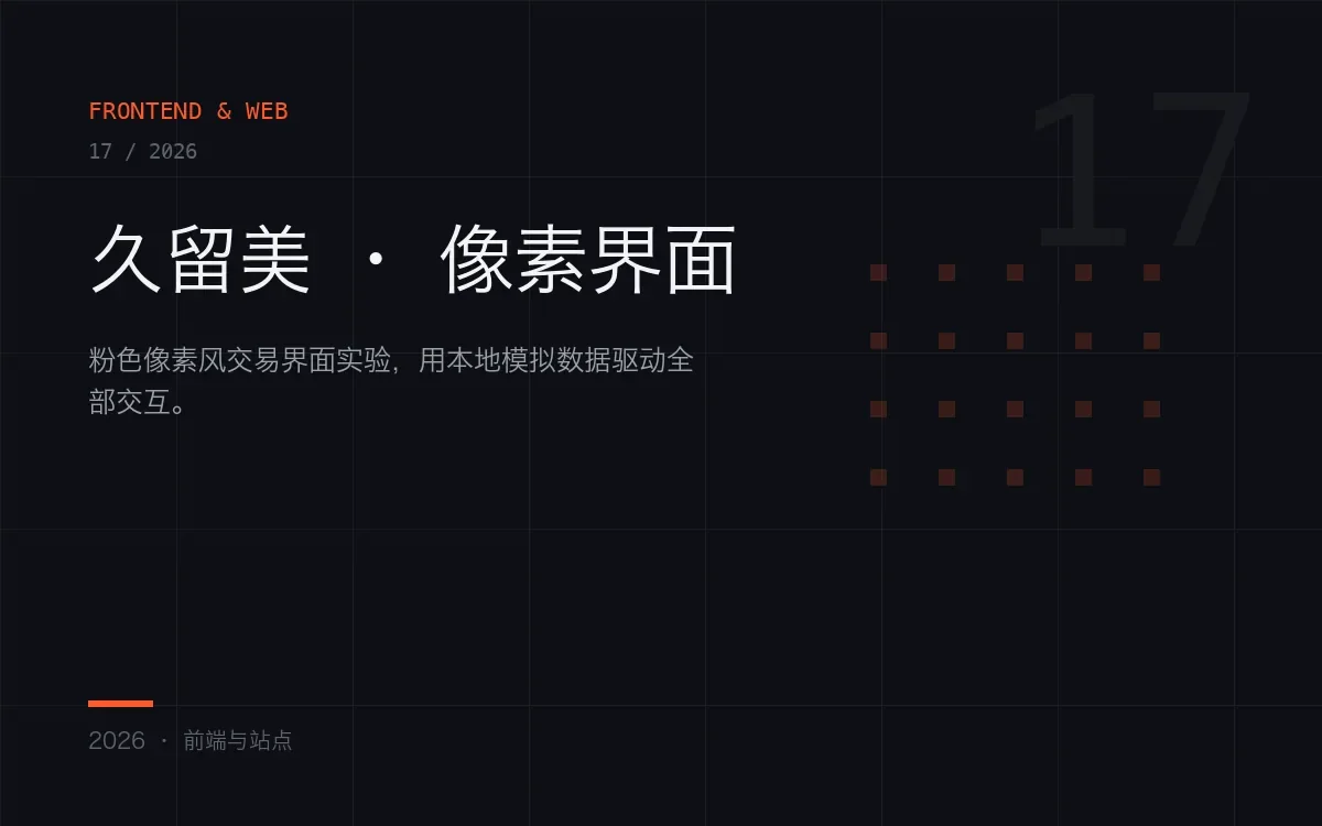 久留米像素风界面组件库